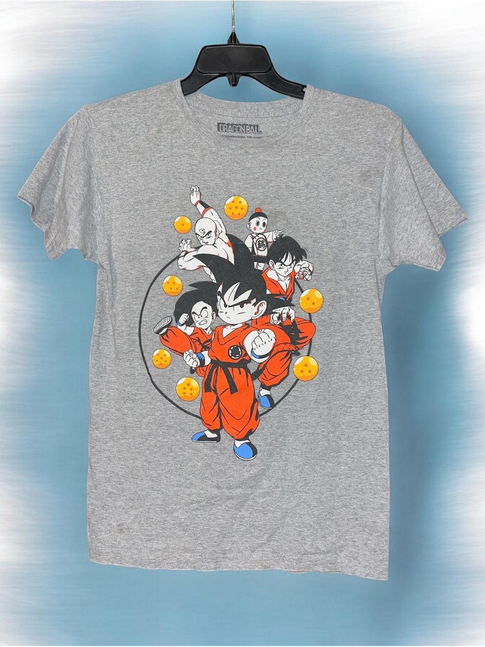 Dragon Ball Z Grey Graphic Tee with Orange Print